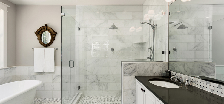 bathroom shower door installation in Homeland