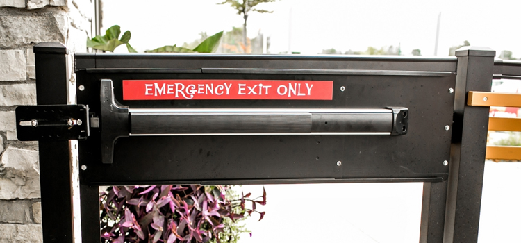 emergency push bar installation in Homeland